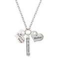thumbnail image 1 of Delight Jewelry Silvertone Large True Love Waits Heart Always My Mother Bar Zoe Necklace, 1 of 4