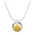 thumbnail image 1 of Delight Jewelry Silvertone Large Water Polo Ball Hero Ring Charm Necklace, 18", 1 of 4
