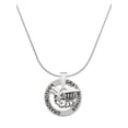 thumbnail image 1 of Delight Jewelry Silvertone Large Yellow Jacket - Mascot Silvertone Grandmother Ring Charm Necklace, 18", 1 of 4