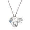 thumbnail image 1 of Delight Jewelry Silvertone Light Blue Baby Shoe with Crystal Strap Let Things Go Fall Zoey Charm Necklace, 28", 1 of 4