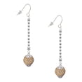 thumbnail image 1 of Delight Jewelry Silvertone Light Brown Crystal Sparkle Spinner - Silver-tone Long Sparkle Dangle French Earrings, 1 of 4