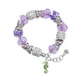 thumbnail image 1 of Delight Jewelry Silvertone Lime Green Seahorse Purple Butterfly Bead Charm Bracelet, 7"+1" Extender, 1 of 1