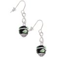 thumbnail image 1 of Delight Jewelry Silvertone Lime Leaves on Black Band Spinner Silver tone Infinity French Earrings, 1 of 1