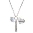 thumbnail image 1 of Delight Jewelry Silvertone Little Bird Initial - A - Always My Mother Bar Zoe Necklace, 1 of 4