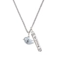 thumbnail image 1 of Delight Jewelry Silvertone Little Bird Initial - B - Silvertone Be Strong and Courageous Bar Charm Necklace, 23", 1 of 4