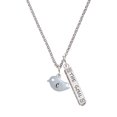 thumbnail image 1 of Delight Jewelry Silvertone Little Bird Initial - C - Silvertone Hope Anchors the Soul Bar Charm Necklace, 23", 1 of 4