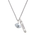 thumbnail image 1 of Delight Jewelry Silvertone Little Bird Initial - G - Silvertone Believe Faith Prayer Hope Bar Charm Necklace, 23", 1 of 4