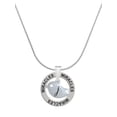 thumbnail image 1 of Delight Jewelry Silvertone Little Bird Initial - J - Miracles Ring Charm Necklace, 18", 1 of 4