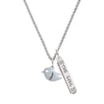 thumbnail image 1 of Delight Jewelry Silvertone Little Bird Initial - J - Silvertone Hope Anchors the Soul Bar Charm Necklace, 23", 1 of 4