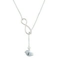 thumbnail image 1 of Delight Jewelry Silvertone Little Bird Initial - K - Silver tone Elegant Infinity Lariat Necklace, 1 of 4
