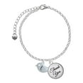 thumbnail image 1 of Delight Jewelry Silvertone Little Bird Initial - L - Domed Thank You Charm Bracelet, 6"+2", 1 of 5
