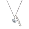 thumbnail image 1 of Delight Jewelry Silvertone Little Bird Initial - M - Silvertone Hope Anchors the Soul Bar Charm Necklace, 23", 1 of 4