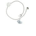 thumbnail image 1 of Delight Jewelry Silvertone Little Bird Initial - R - Silver-tone Rose Link Chain Bracelet, 6.25"+1.75" Extender, 1 of 3