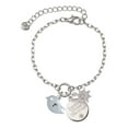 thumbnail image 1 of Delight Jewelry Silvertone Little Bird Initial - R - Silvertone Discover Dream Explore Zoey Charm Bracelet, 6.5+2" Extender, 1 of 4