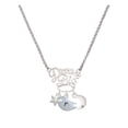 thumbnail image 1 of Delight Jewelry Silvertone Little Bird Initial - R - Silvertone Dream Big Pendant Necklace, 25", 1 of 4