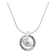 thumbnail image 1 of Delight Jewelry Silvertone Little Bird Initial - X - Gymnastics Ring Charm Necklace, 18", 1 of 4