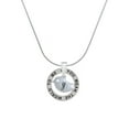 thumbnail image 1 of Delight Jewelry Silvertone Little Bird Initial - Y - Silver-tone You Mean the World to Me Ring Necklace, 18", 1 of 4