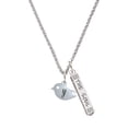 thumbnail image 1 of Delight Jewelry Silvertone Little Bird Initial - Y - Silvertone Hope Anchors the Soul Bar Charm Necklace, 23", 1 of 4