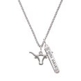 thumbnail image 1 of Delight Jewelry Silvertone Longhorn Head Outline Silvertone Live the Life You Have Imagined Bar Charm Necklace, 23", 1 of 4