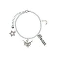 thumbnail image 1 of Delight Jewelry Silvertone Longhorn - Texas Silvertone Dream Big Charm Bracelet, 7.5+2" Extender, 1 of 4