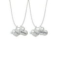 thumbnail image 1 of Delight Jewelry Silvertone Love Banner on Clear Crystal Heart Mother & Daughter Heart Necklaces (Set of 2), 19"+2", 1 of 4