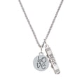 thumbnail image 1 of Delight Jewelry Silvertone Love Circle Silvertone Best Friends Forever Bar Charm Necklace, 23", 1 of 4