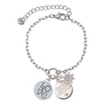 thumbnail image 1 of Delight Jewelry Silvertone Love Circle Silvertone Discover Dream Explore Zoey Charm Bracelet, 6.5+2" Extender, 1 of 4