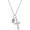 thumbnail image 1 of Delight Jewelry Silvertone Love, Faith, Pray, Peace, Joy, Hope Spinner I Have Plans for You Engraved Cross Zoey Necklace, 28", 1 of 4