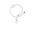 thumbnail image 1 of Delight Jewelry Silvertone Love Infinity Sign - Silvertone Leaf Delicate Bracelet, 6.25+1.75", 1 of 4