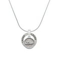 thumbnail image 1 of Delight Jewelry Silvertone Love - Round Seal Laugh Ring Charm Necklace, 18", 1 of 4