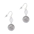 thumbnail image 1 of Delight Jewelry Silvertone Love Square - Round Seal Silvertone Leaf French Earrings, 1 of 5