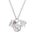 thumbnail image 1 of Delight Jewelry Silvertone Love with Multicolored Peace Sign Let Things Go Fall Zoey Charm Necklace, 28", 1 of 4