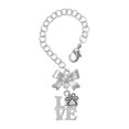 thumbnail image 1 of Delight Jewelry Silvertone Love with Paw - Silvertone Bow Charm Accessory for Tumblers and Thermal Cups, 1 of 4