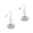 thumbnail image 1 of Delight Jewelry Silvertone Make a Little Mayhem Oval Silvertone Leaf French Earrings, 1 of 5