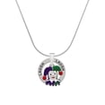 thumbnail image 1 of Delight Jewelry Silvertone Mardi Gras Jester Laugh Ring Charm Necklace, 18", 1 of 4