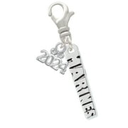 Delight Jewelry Silvertone Marines - Clip on Charm with Year 2024