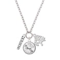 thumbnail image 1 of Delight Jewelry Silvertone Marines Let Things Go Fall Zoey Charm Necklace, 28", 1 of 4