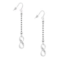 thumbnail image 1 of Delight Jewelry Silvertone Matthew 17:20 Infinity Sign - Silver-tone Long Sparkle Dangle French Earrings, 1 of 4
