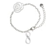 thumbnail image 1 of Delight Jewelry Silvertone Matthew 5:4 Infinity Sign Silver-tone Flower Link Chain Bracelet, 6.75"+2" Extender, 1 of 4