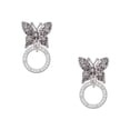 thumbnail image 1 of Delight Jewelry Silvertone Matthew 5:8 Eternity Ring Silvertone Antiqued Butterfly Post Earrings, 1 of 4