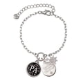 thumbnail image 1 of Delight Jewelry Silvertone Medical Assistant Caduceus Seal - PA Silvertone Discover Dream Explore Zoey Charm Bracelet, 6.5+2" Extender, 1 of 4