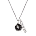 thumbnail image 1 of Delight Jewelry Silvertone Medical Caduceus Seal - Rx Silvertone Hope Anchors the Soul Bar Charm Necklace, 23", 1 of 4