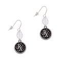 thumbnail image 1 of Delight Jewelry Silvertone Medical Caduceus Seal - Rx Silvertone Leaf French Earrings, 1 of 5