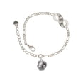thumbnail image 1 of Delight Jewelry Silvertone Medium 3-D Ram Head Silver-tone Paw Infinity Link Chain Bracelet, 6"+2" Extender, 1 of 3