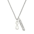 thumbnail image 1 of Delight Jewelry Silvertone Medium Elegant Infinity Sign Silvertone Sisters Best Friends Forever Bar Charm Necklace, 23", 1 of 4