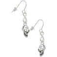thumbnail image 1 of Delight Jewelry Silvertone Medium Skull Silver tone Infinity French Earrings, 1 of 4