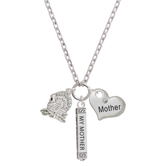 Delight Jewelry Silvertone Medium Turkey Always My Mother Bar Zoe Necklace