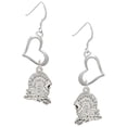 thumbnail image 1 of Delight Jewelry Silvertone Medium Turkey Open Heart French Earrings, 1 of 4