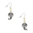 thumbnail image 1 of Delight Jewelry Silvertone Mermaid Gold Tone Infinity French Earrings, 1 of 4