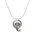 thumbnail image 1 of Delight Jewelry Silvertone Mermaid Gymnastics Ring Charm Necklace, 18", 1 of 4
